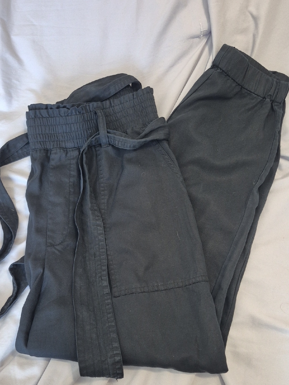 Abercrombie & Fitch Black Paperbag Jogger Pants Size Large